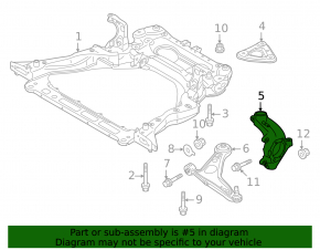 Цапфа передняя правая Mitsubishi Outlander 22-26 2.5