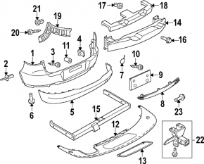 Amplificatorul pentru bara spate VW Tiguan 09-17, nou, neoriginal
