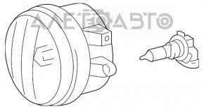 Противотуманная фара птф правая Toyota Highlander 11-13