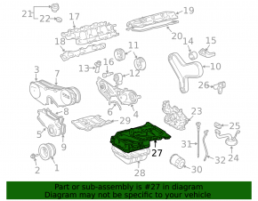 Полуподдон масляный 3MZ-FE Lexus RX400h 06-08