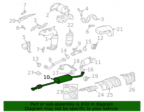 Катализатор с средней части Toyota Highlander 08-10 hybrid, примят, посыпалась сетка
