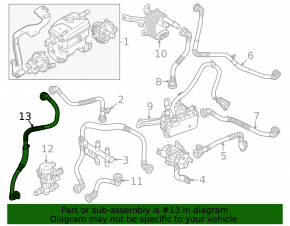 Furtun sistem de răcire Kia Niro 23-26 EV, pe supapă