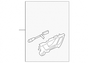 Mâner interior ușă stânga față pentru Audi A6 C8 19-25, carcasă neagră