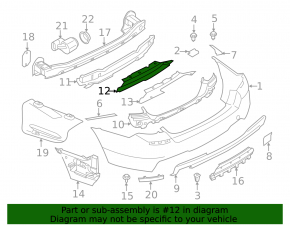 Защита заднего бампера BMW 5 F10 11-16 M Pack без фаркопа