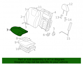 Водительское сидение Subaru Forester 14-16 SJ без airbag, электрическое, подогрев, ткань серая