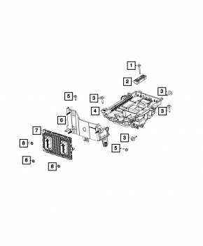 Блок ECU компьютер двигателя Jeep Cherokee KL 19-19 3.2