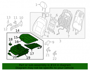 Пассажирское сидение Hyundai Elantra AD 19-20 без airbag, механическое, ткань серая