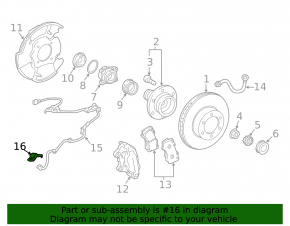 Senzor ABS față stânga pentru Lexus GX460 10-23