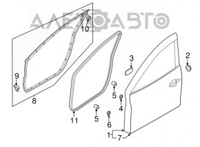 Дверь голая передняя левая Mazda 3 14-18 BM