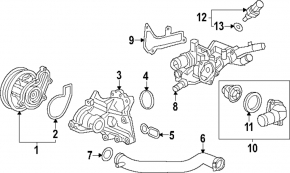 Корпус помпы Honda Accord 18-22 1.5T