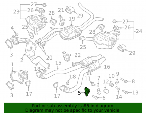 Кронштейн приемной трубы задний Audi A6 C7 12-18