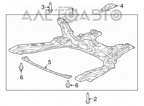 Подрамник передний Honda CRV 17-22 1.5, 2.4 ржавый