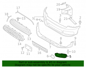 Grilă bara față stânga Mini Cooper Countryman F60 17-20