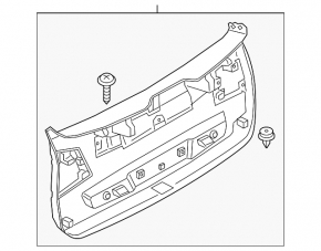 Capacul portbagajului inferior al usii BMW X1 F48 16-22 negru