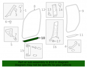 Накладка порога передняя левая Toyota Sequoia 08-16 черн