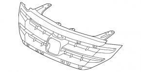 Основание решетки радиатора grill Honda CRV 12-14 дорест