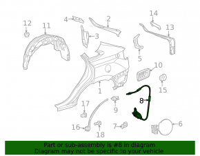 Замок лючка бензобака Lexus RX350 RX450h 10-15