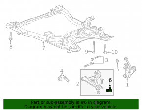 Шаровая опора передняя левая Buick Encore 13-22