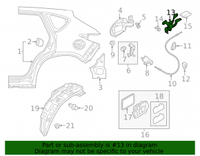 Ручка открытия лючка бензобака Mazda CX-5 13-16