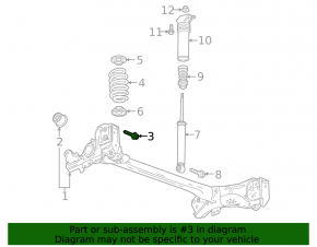 Șurub de fixare a barei spate, 2 bucăți, Chevrolet Bolt 17- 128mm