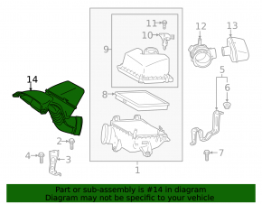 Priză de aer pentru Toyota Highlander 17-19 3.5