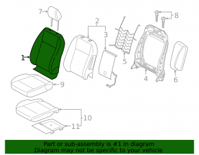 Пассажирское сидение Ford Ecosport 18-22 ткань черн