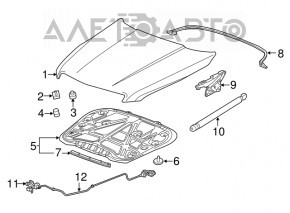 Петля капота левая Cadillac ATS 13-19