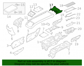 Buzunar de depozitare pentru consola centrală Volvo XC90 25-26 Tip 2