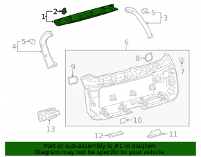 Обшивка двери багажника верхняя Lexus RX350L RX450hL 18-22 long черная