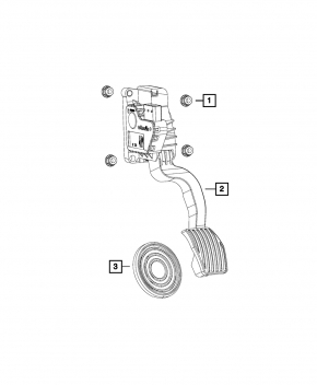 Педаль газа Fiat 500L 14-19