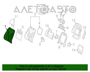 Водительское сидение Lincoln MKX 16-16 без airbag, кожа беж