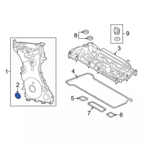 Крышка коленвала Ford Escape 13-19 2.5