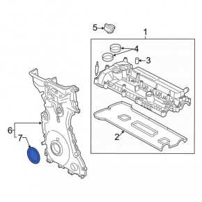 Крышка коленвала Ford Escape 13-19 2.5