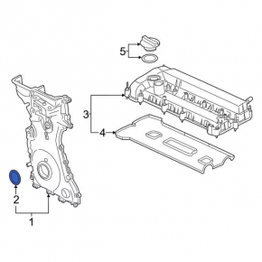 Крышка коленвала Ford Escape 13-19 2.5