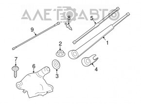 Поводок дворника задний BMW X3 F25 11-17