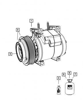 Компрессор кондиционера Jeep Grand Cherokee WK2 16-22 3.6