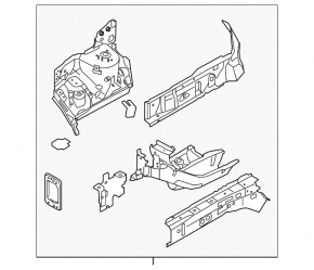 Четверть передняя левая Ford Fiesta 11-19