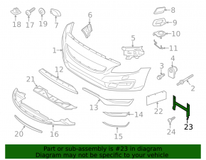 Кронштейн переднего номера Volvo XC60 18-26