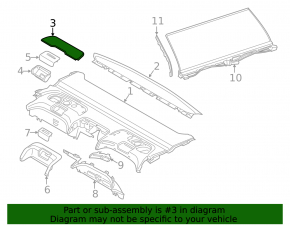 Решетка полки задней левой BMW 7 G11 G12 16-22 Harman Kardon