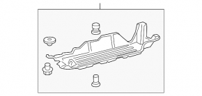 Защита днища задняя правая Lexus ES300h ES350 13-15 надрывы