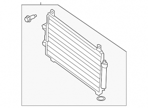 Radiatorul condensatorului de aer condiționat Nissan Pathfinder 13-20