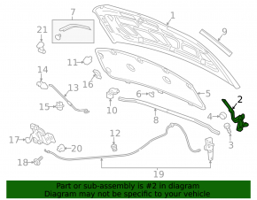 Петля капота правая Chevrolet Sonic 12-20
