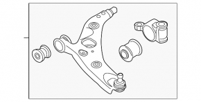 Рычаг нижний передний правый Mazda 3 14-18 BM