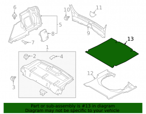 Пол багажника Mazda 3 14-18 BM
