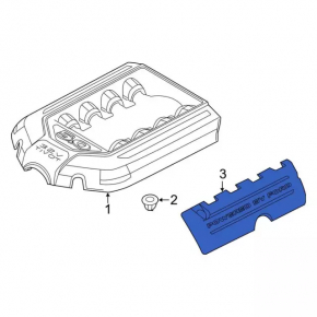 Накладка двигателя левая Ford Mustang mk6 15-17 5.0