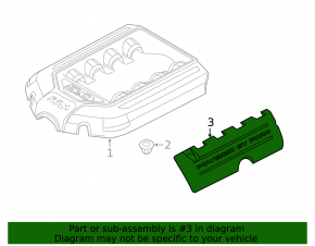 Накладка двигателя левая Ford Mustang mk6 15-17 5.0