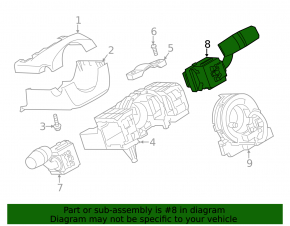 Подрулевой переключатель правый Mazda CX-5 13-16 под датчик дождя