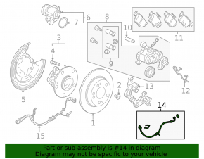 Шланг тормозной задний правый Honda Civic XI FE/FL 22-24