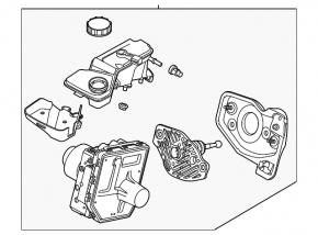 Главный тормозной цилиндр с бачком Volvo XC60 20-26 T8, B5, B6 с крышкой