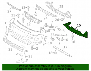 Suport central bara față Subaru Outback 23-25